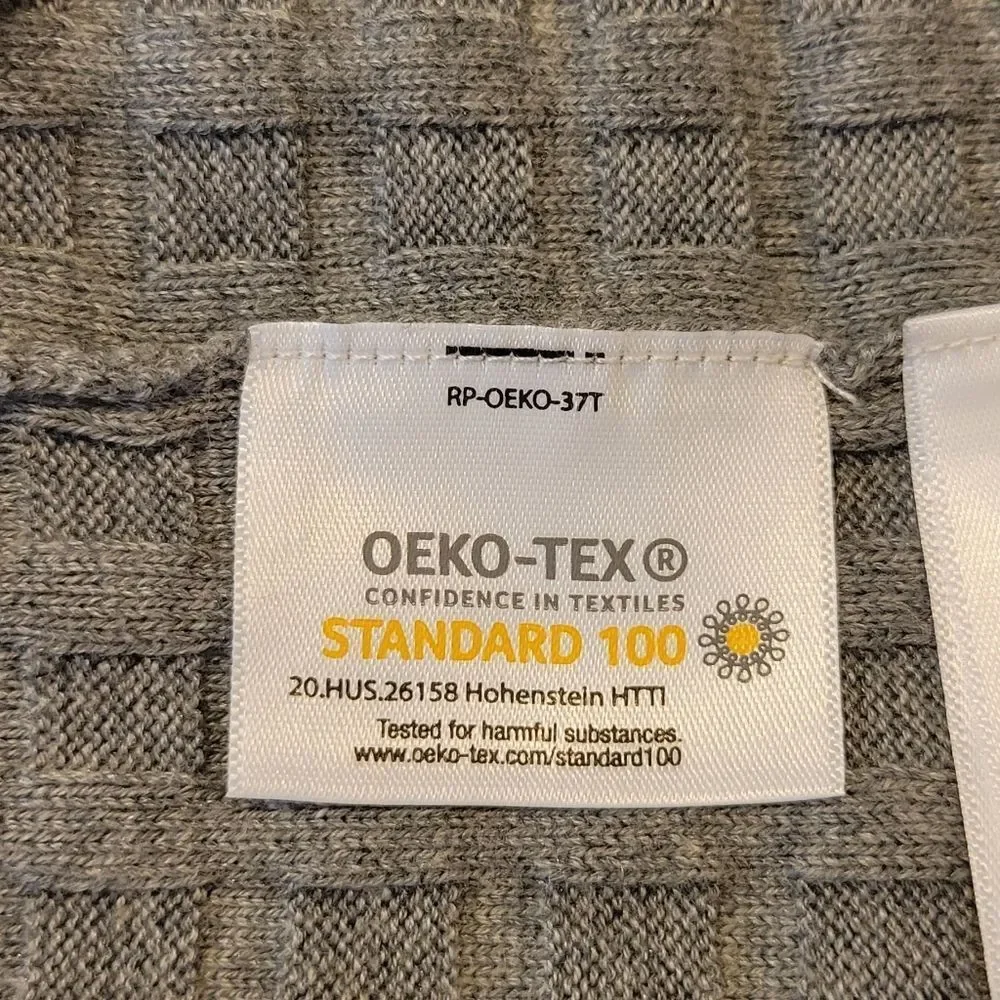 Lands' End Gray Woven Textured 3/4 Sleeve Sweater Size 3X